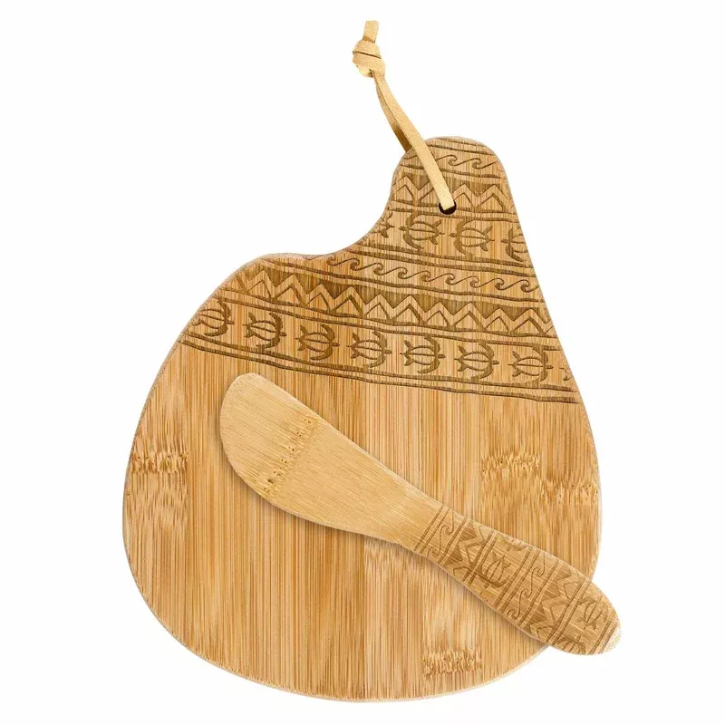 “Tonga” Serving Board with Spreader Knife 7-1/8″ x 8-1/2″