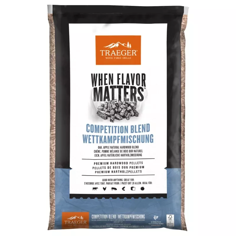 Traeger Wood Fired Grills – FSC Competitie Blend Pellets 9kg