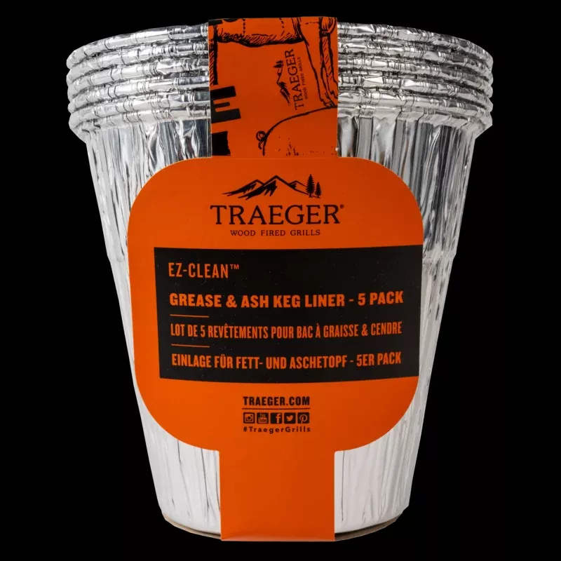 Traeger Wood Fired Grills Grease Ash Keg Liner 5 pack