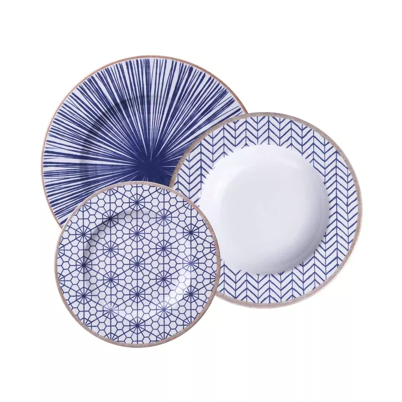 Tramontina Abstratta 12 Pcs. Fine Porcelain Plate Set