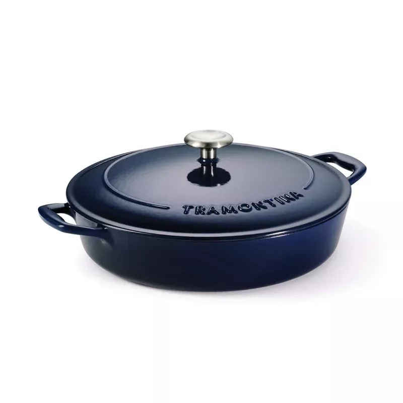 Tramontina Bestow Enamelled Cast Iron Shallow Casserole 30 cm – Blue