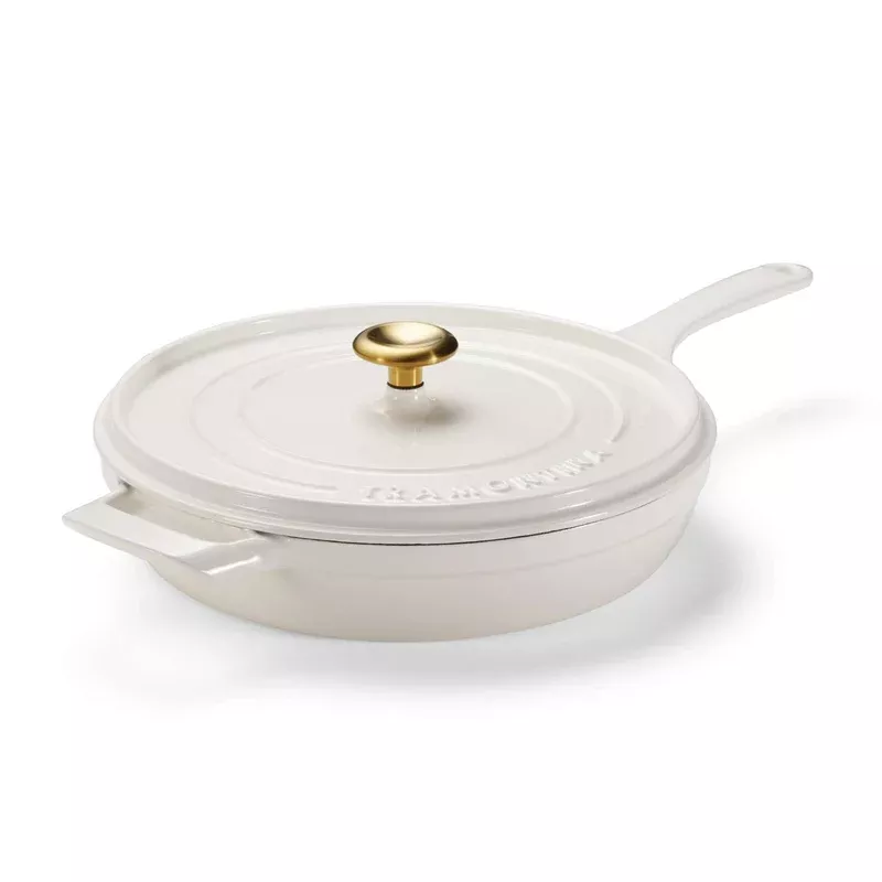 Tramontina Enamelled Cast Iron Saute Pan 30 cm (White)