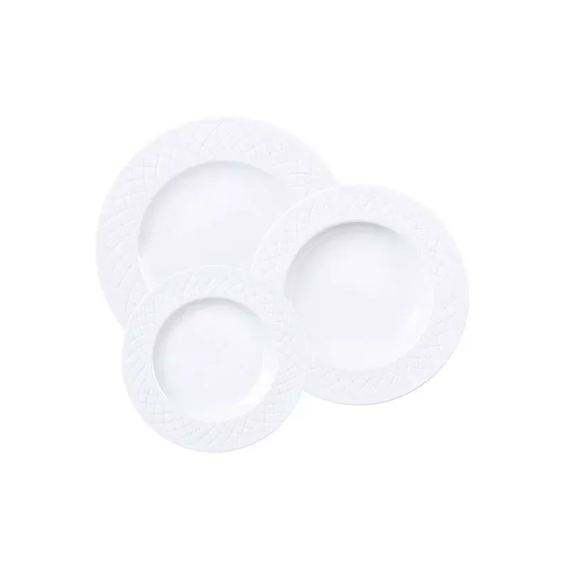 Tramontina Ingrid 12 Pcs. Fine Porcelain Plate Set