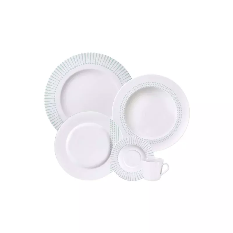 Tramontina Monocroma 20 Pcs. Fine Porcelain Dinner Set