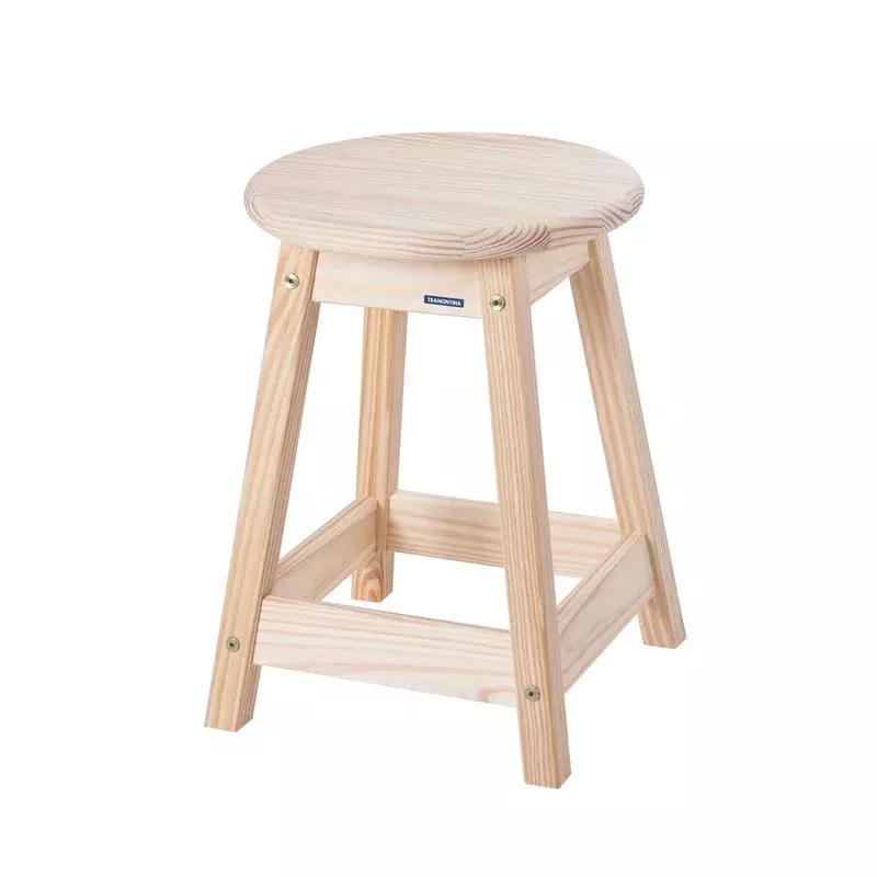Tramontina Natural Pine Wood Stool 33 x 46.5cm