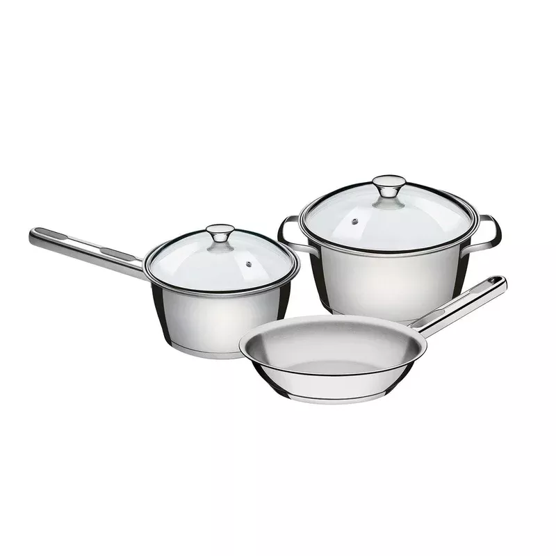 Tramontina Stainless Steel 3 Pcs. Cookware Set
