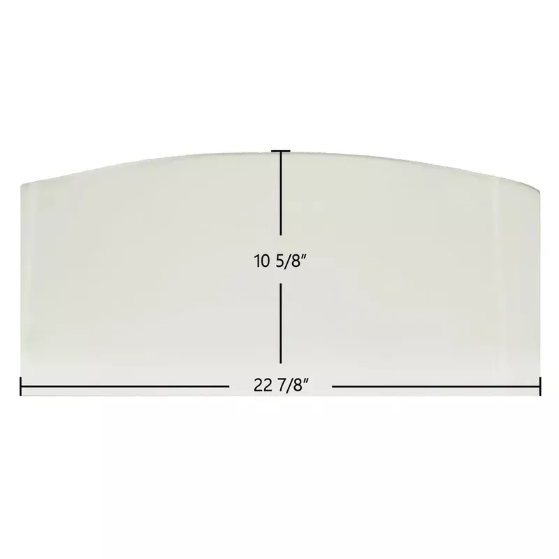 Travis Industries Medium Flush Wood Insert Ceramic Archtop Door Glass OEM Replacement (22 7/8″ x 10 5/8″) | Part #250-02195-2