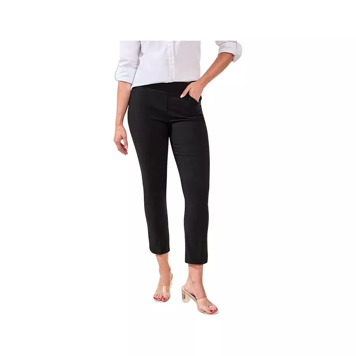 Tribal Sportswear Women's Performance Stretch Flatten It Pull-On Ankle Pants