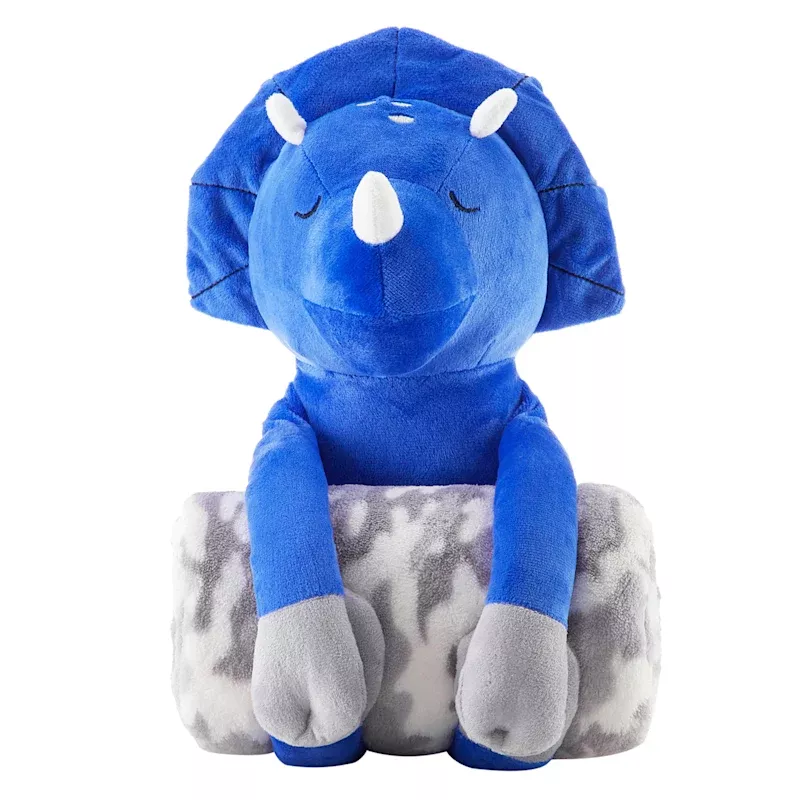 Triceratops Dinosaur Huggable with Throw Blanket