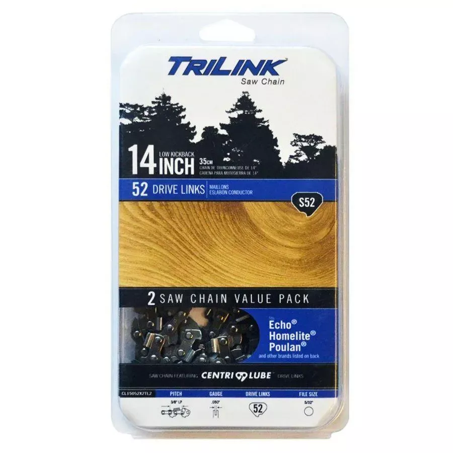 TriLink S52 14" Chainsaw Chain (2 Pack)