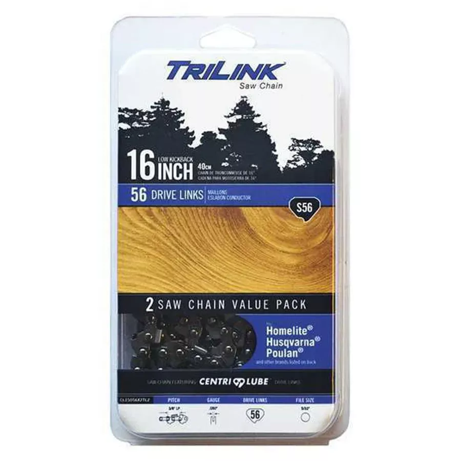 TriLink S56 16" Chainsaw Chain (2 Pack)