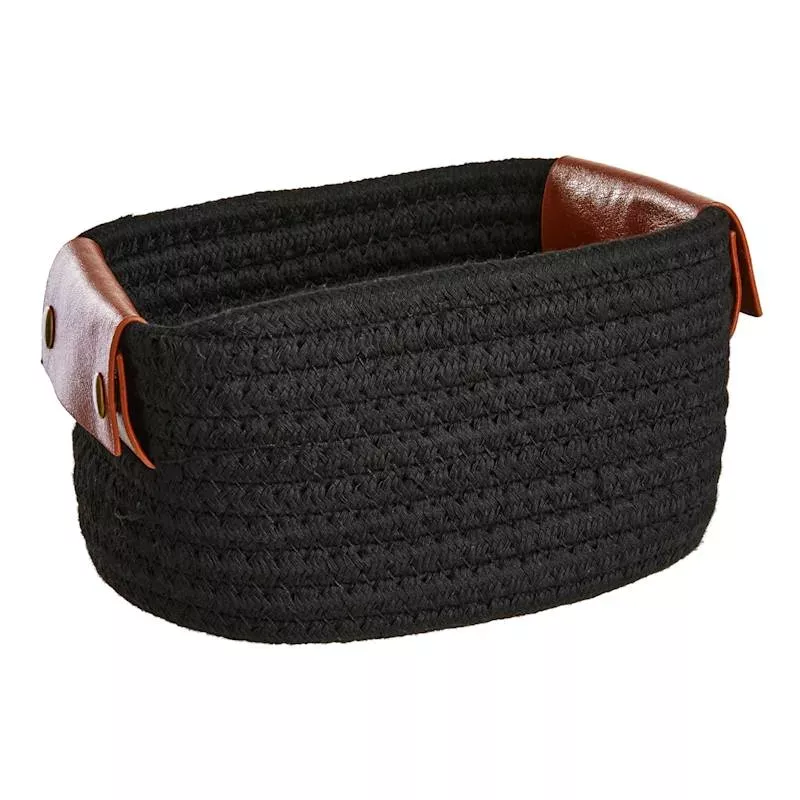 Trist Black Rectangle Bins, Medium
