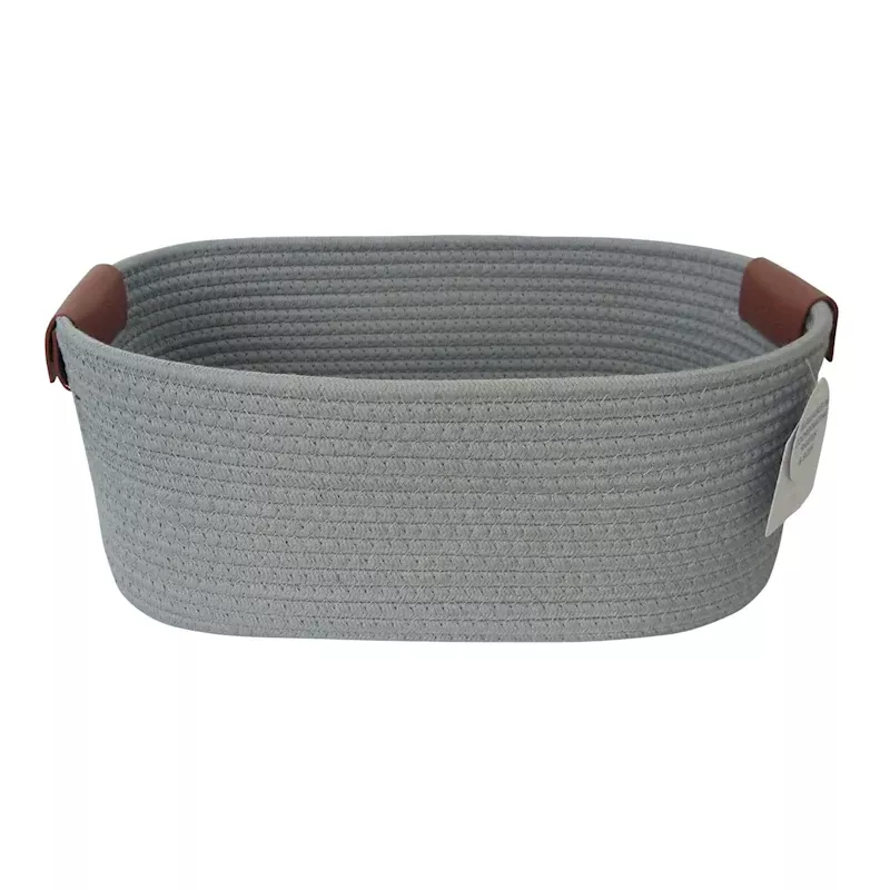 Trist Grey Rectangle Storage Bin, Large