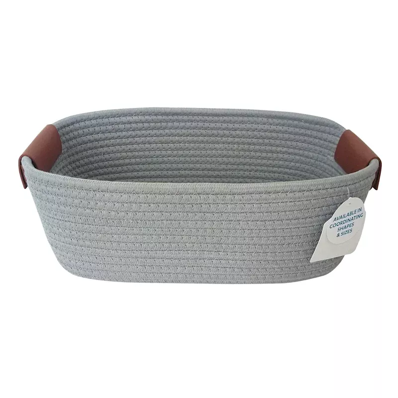 Trist Grey Rectangle Storage Bin, Medium