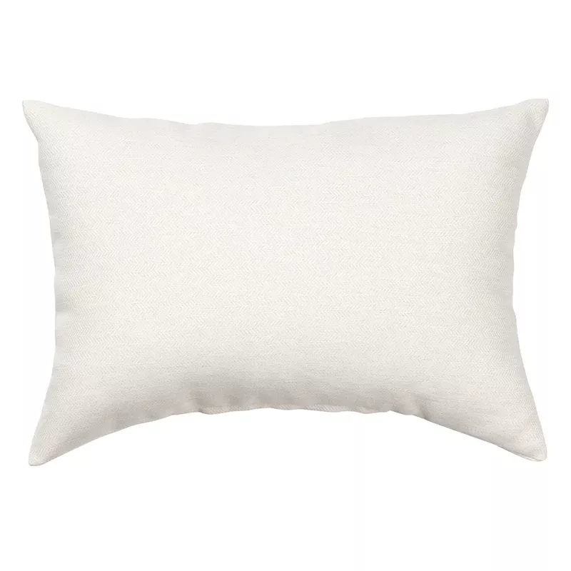 Tristan Heather White Premium Lumbar Outdoor Throw Pillow, 14x20