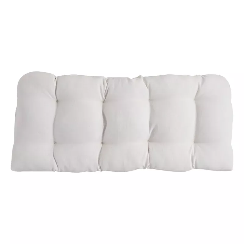 Tristan Heather White Premium Outdoor Wicker Settee Cushion