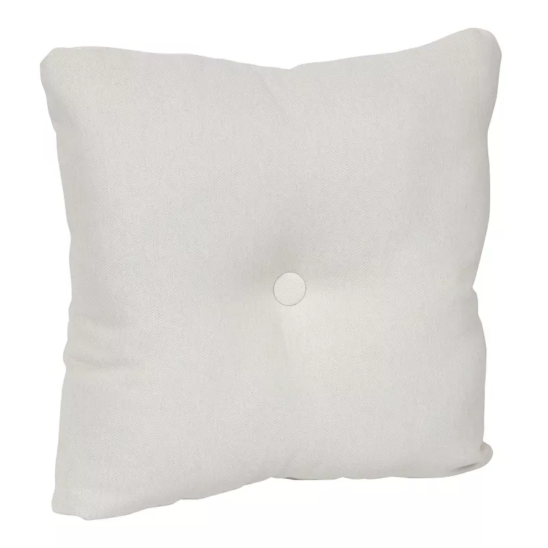 Tristin Heather White Outdoor Tufted Back Cushion