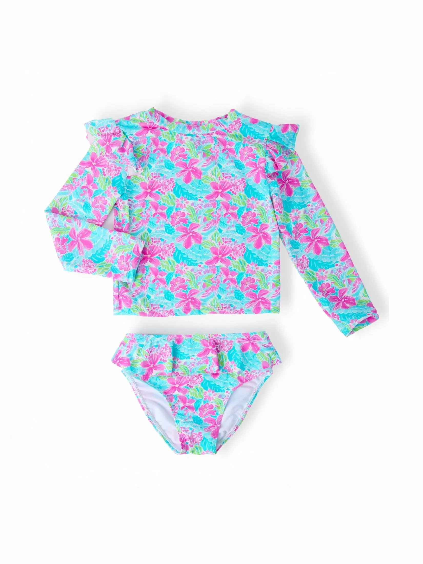 Tropical Punch Rashguard Swimsuit Set