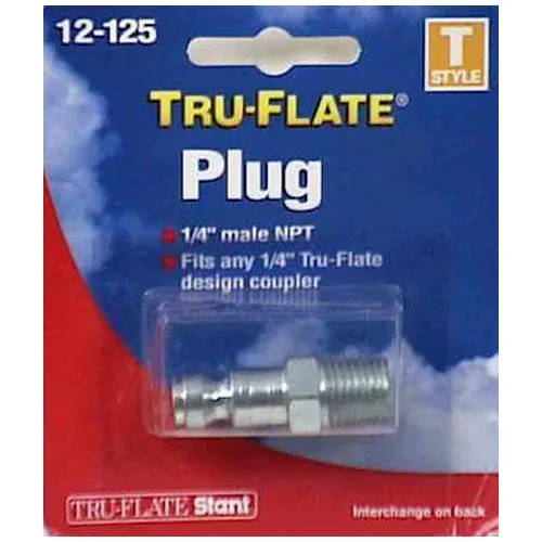 Tru-Flate 12125 Air Quick Male Nipple1/4"Mpt