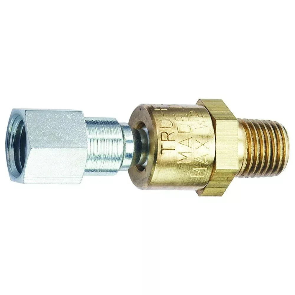 Tru-Flate 21-605 Air Line Hose Swivel, 1/4" MNPT x 1/4" FNPT