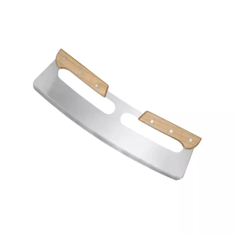 Tucker Pizza Rocker Cutter with Wooden Handle