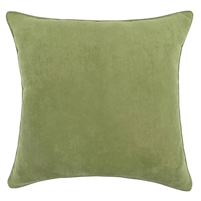 Turtle Green Torrey Faux Suede Throw Pillow, 18"