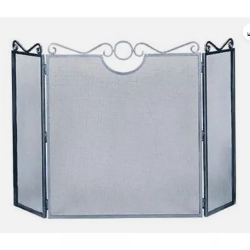 UniFlame Three Fold Heavy Weight Natural Iron Fireplace Screen 54 W x 34 H S-1170