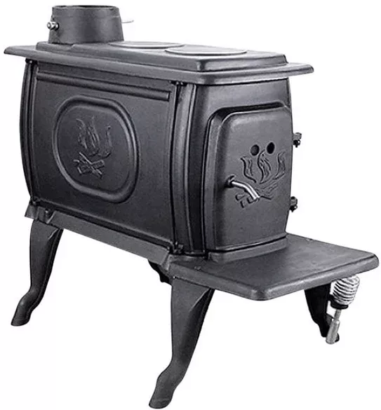 US Stove 1269E Cast Iron Logwood Stove, Black