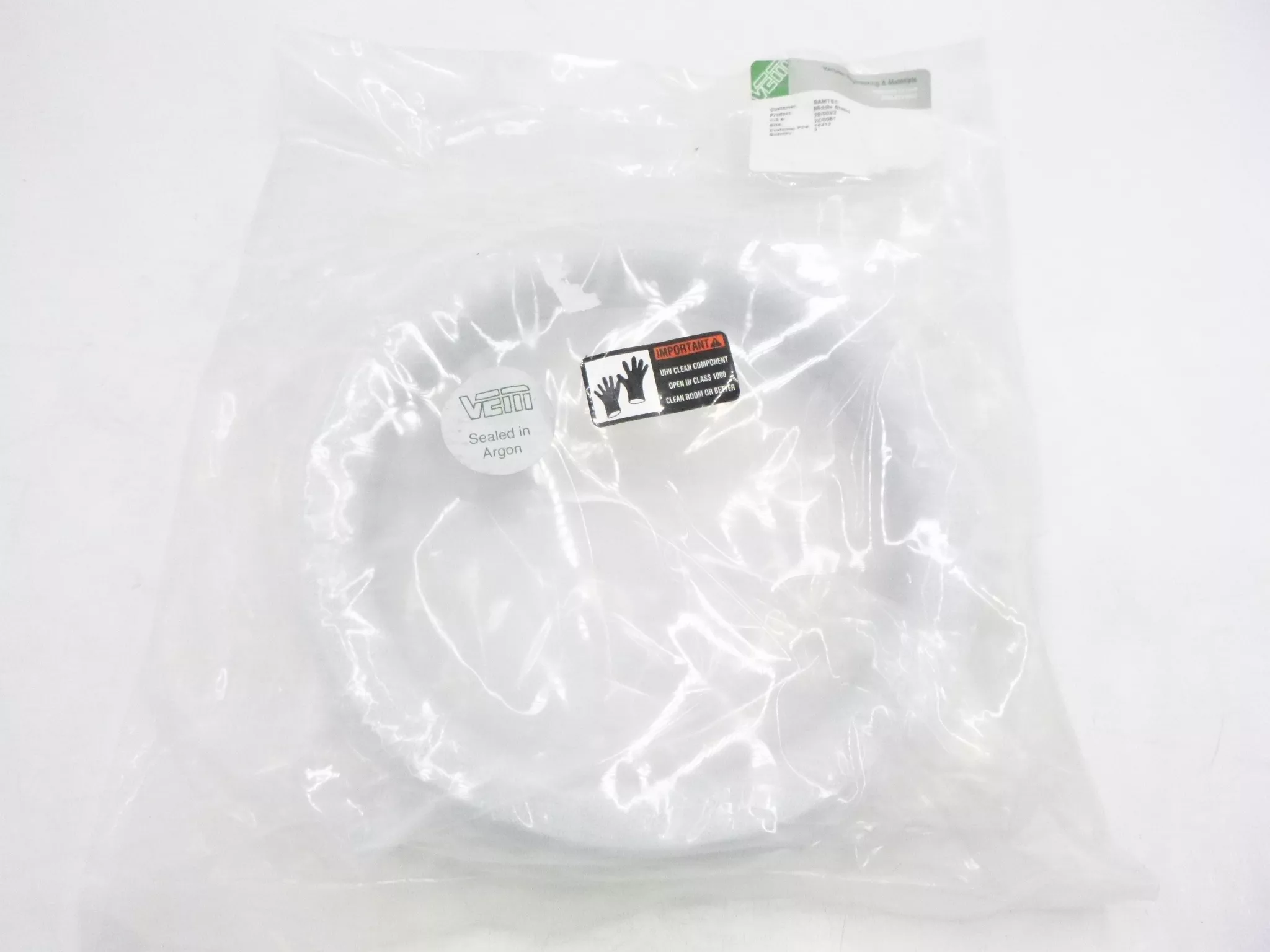 Vacuum Engineering & Materials Middle Shield 7″ ID x 8-5/8″ OD Sealed In Argon