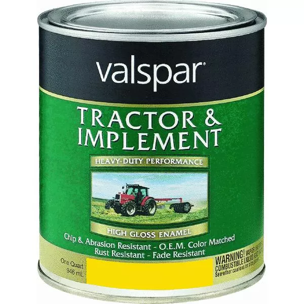 Valspar 018.4432-06.005 Tractor/Implement Enamel, JD Yellow, 1 Quart