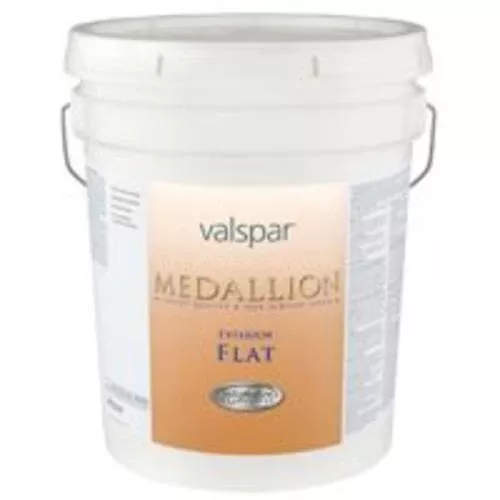 Valspar 027.0045501.008 Exterior Flat Latex Paint 5 Gallon, White