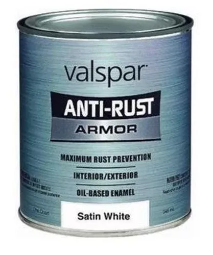 Valspar 044.0021820.005 Anti-Rust Oil Enamel, 1 Quart, White