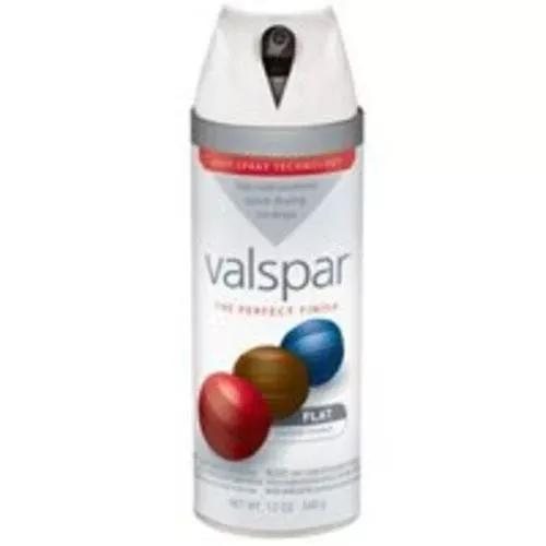 Valspar 85002 Twist Spray Paint, Flat, White, 12 Oz