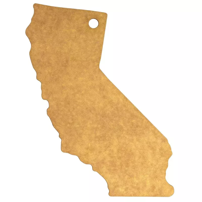 Vellum California Shaped Wood Paper Composite Serving and Cutting Board 14-1/4″ x 11″ | Dishwasher Safe