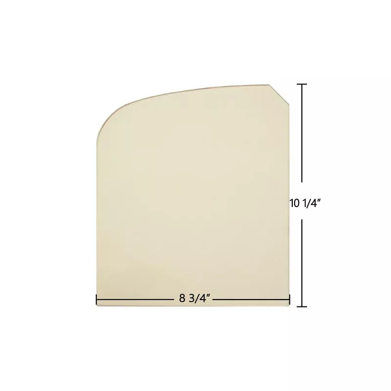Vermont Castings Encore Flexburn 2040 | Left Door Ceramic Glass Panel with Notch | 8 3/4″ x 10 1/4″ | Part #3000-5300