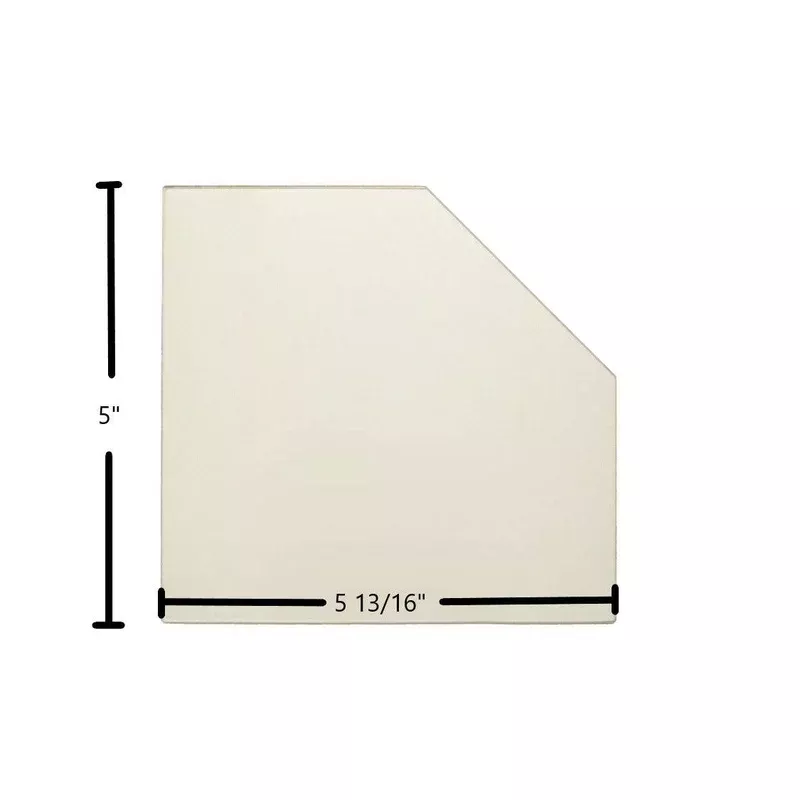 Vermont Castings Resolute I (042) & Resolute II (043) Ceramic Glass Panel | 5 13/16″ x 5″ | Part #140-1136