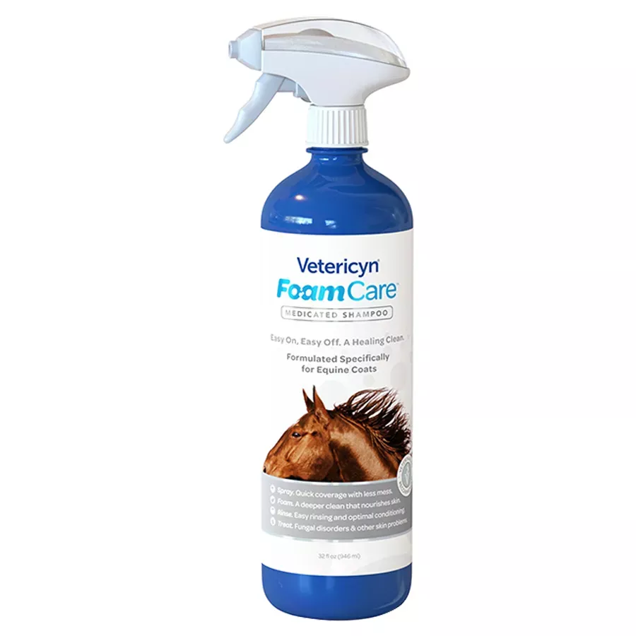 Vetericyn Foaming Equine Medicated Spray Shampoo - 32 oz