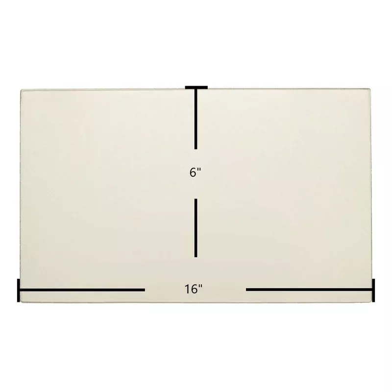 Viking Wood Stove Ceramic Glass Panel | 16″ x 6″