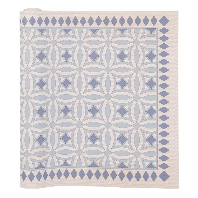 Vinyl Beige & Blue Runner, 2x5