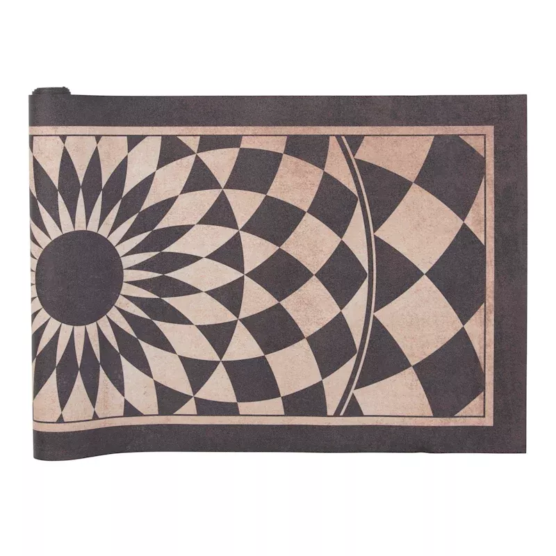 Vinyl Black & Beige Runner, 2x5