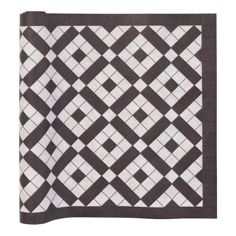 Vinyl Black & White Runner, 2x5