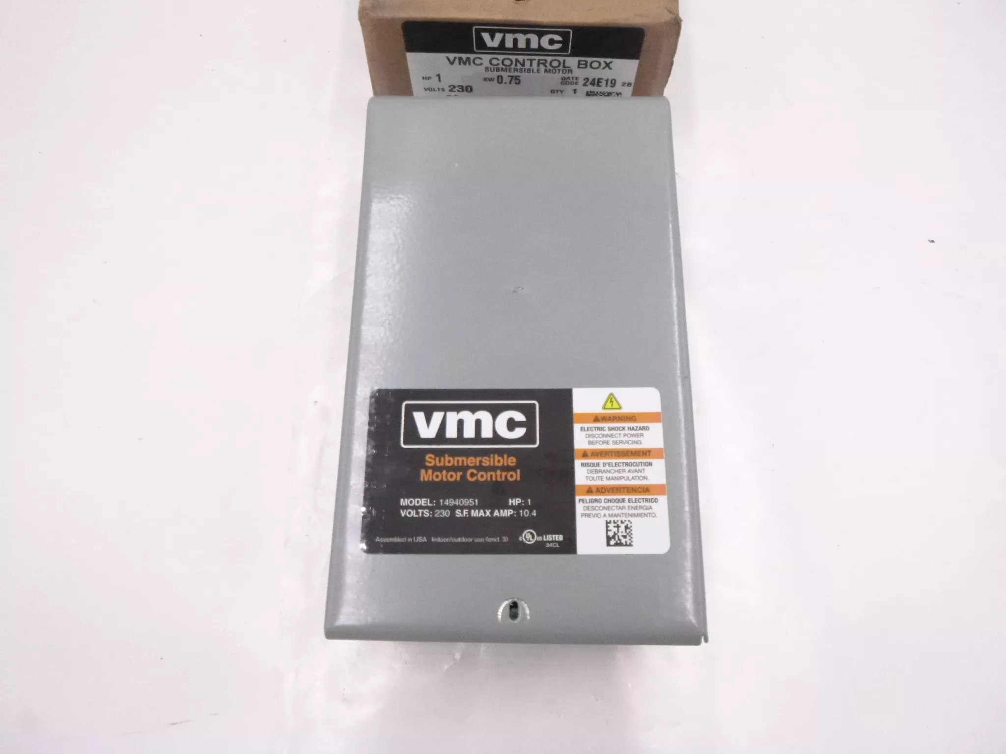 VMC Control Box 14940951 Submersible Motor Control 1HP 230V 60HZ 1PH