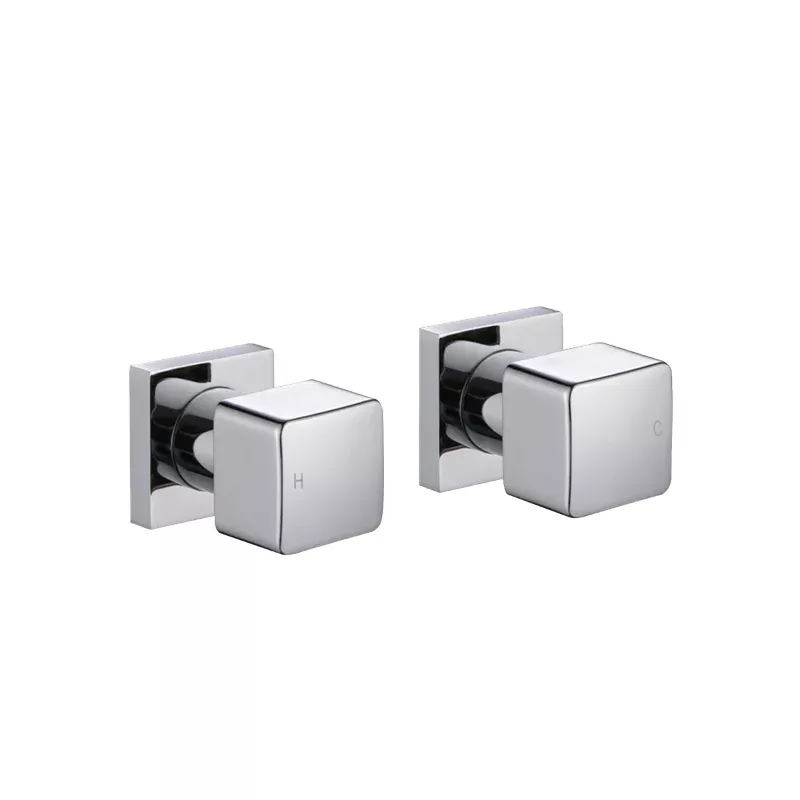 VOG Chrome Cubic Shower Wall Taps