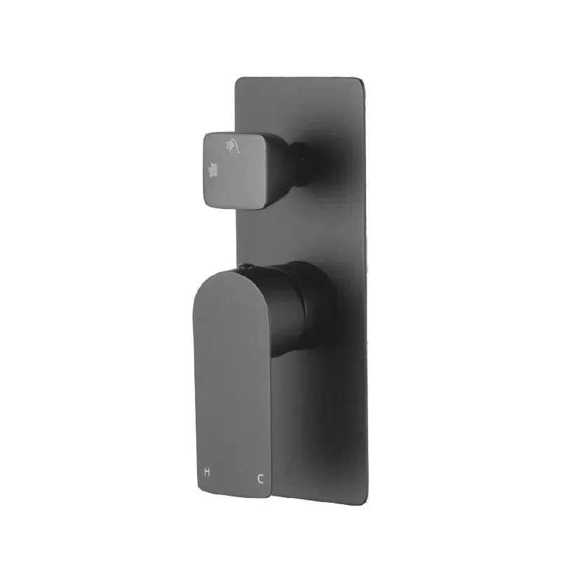 VOG Series Solid Gunmetal Bath/Shower Wall Mixer with Diverter Wall Mounted(color up)