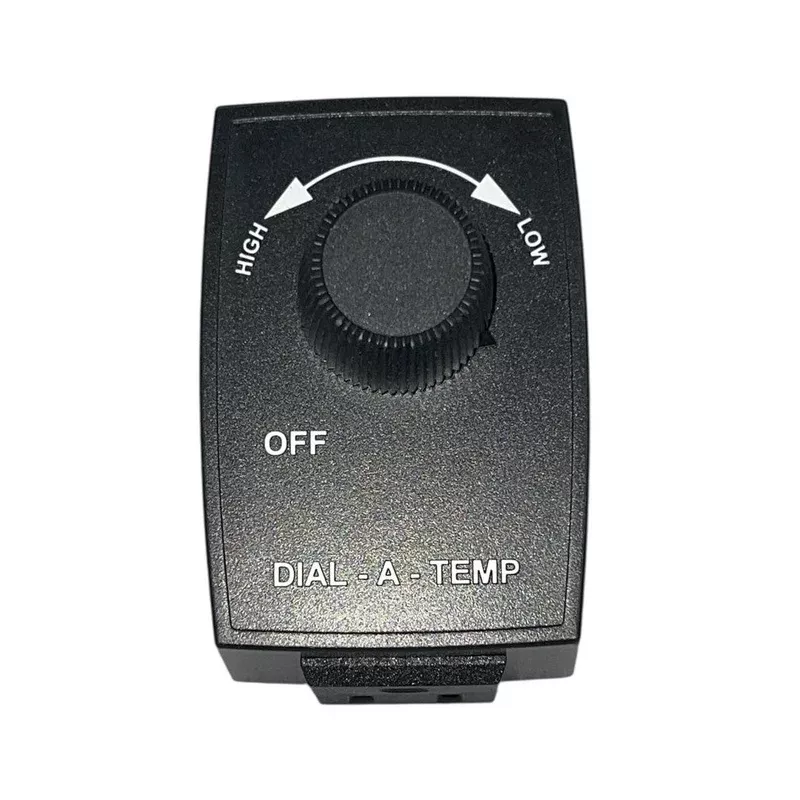Wall Mounted Rheostat (4RWM) Plug-In Variable Speed Control with Off Position for Wood Stove Blowers | Black Dial-A-Temp H9980B