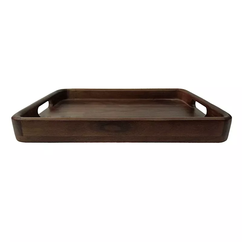 Walnut Acacia Wood Rectangle Tray