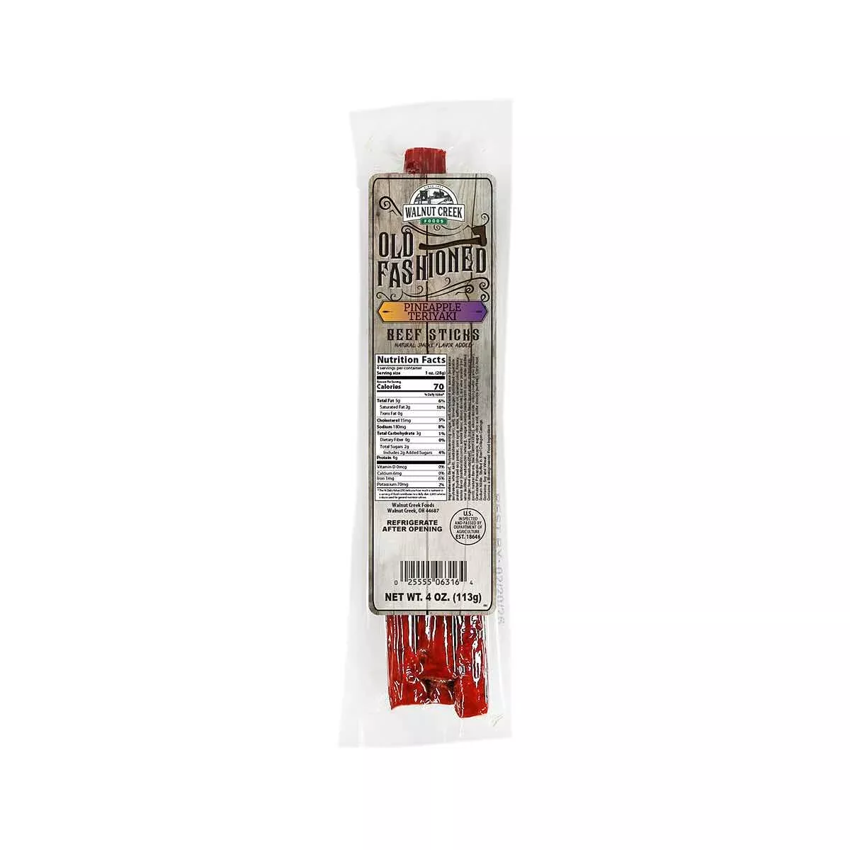 Walnut Creek Foods Old Fashioned Pineapple Teriyaki Beef Sticks