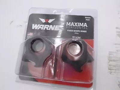 Warne Maxima Horizontal Scope Rings 2 Pack 514M Black