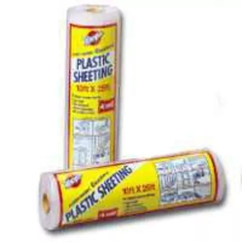 Warp's SP-3CH10-C Carry-Home Coverall Clear Polyethylene Film, 3 Mil, 10' x 25'