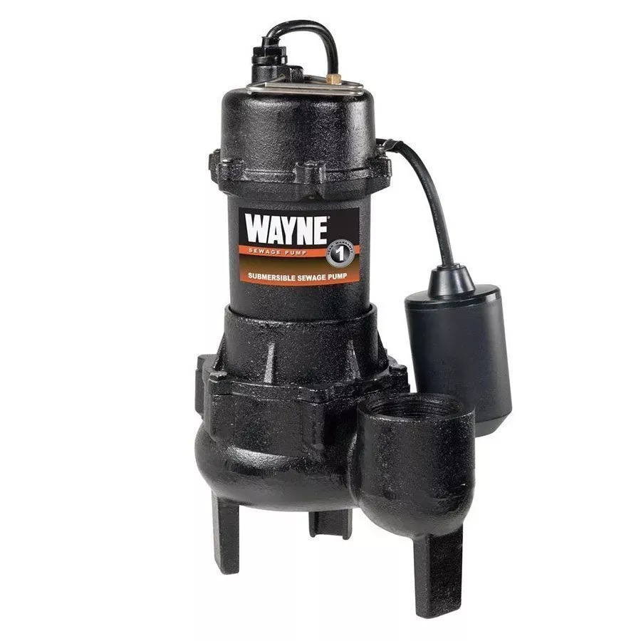 Wayne Cast Iron Submersible Sewage Pump - 1/2 hp